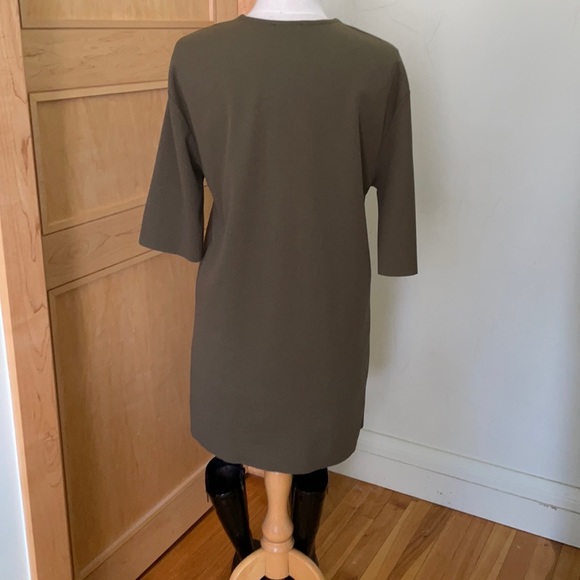 Zara Khaki Green Mod ‘60’s GoGo Style Mini Dress, Size S - Picture 7 of 11